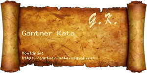 Gantner Kata névjegykártya